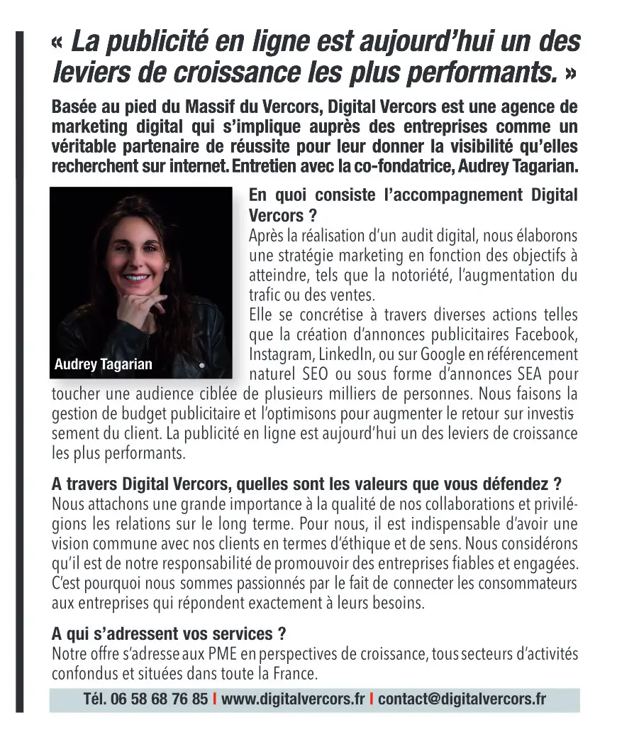 Article-Audrey-tagarian-digitalvercors- entreprendre